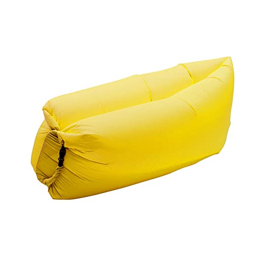 Surwin Wasserdichtes Aufblasbares Sofa,Tragbares Luft Sofa Aufblasbare, Air Lounger, Luftsofa Luftsack Für Outdoor, Strand, Party,Reisen,Gadgets (Gelb,200x70cm) von Surwin
