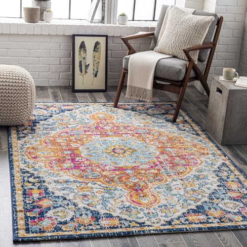 Surya Aflou Vintage Teppich - Orientalischer Teppich Wohnzimmer, Esszimmer, Schlafzimmer - orientalischer Boho Teppich, Kurzflor Teppich für einfache Pflege - Teppich Groß 200x275cm in Fuchsia Surya Aflou Vintage Teppich - Orientalischer Teppich Wohnzimmer, Esszimmer, Schlafzimmer - orientalischer Boho Teppich, Kurzflor Teppich für einfache Pflege - Teppich Groß 200x275cm in Fuchsia von Livabliss