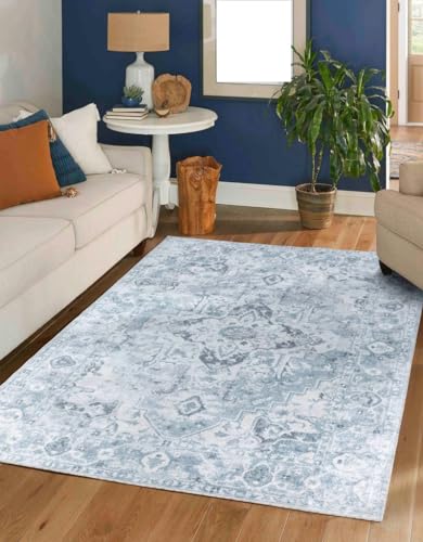 Livabliss Perth Teppich waschbar in der Waschmaschine - Vintage Teppich waschbar für Wohnzimmer 160x213 cm, Schlafzimmer, Küche - Orientalischer Boho Teppiche, Teppich Groß in Elfenbein, Braun, Grau Livabliss Perth Teppich waschbar in der Waschmaschine - Vintage Teppich waschbar für Wohnzimmer 160x213 cm, Schlafzimmer, Küche - Orientalischer Boho Teppiche, Teppich Groß in Elfenbein, Braun, Grau von Livabliss