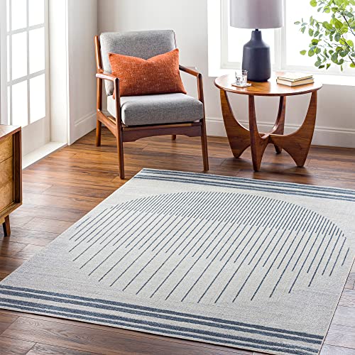 Surya Bratislava Teppich Schlafzimmer, Wohnzimmer, Esszimmer, Flur - Moderne Boho Teppich Geometrisches Muster - Weicher Skandinavisch Wohnzimmerteppich Grau, Creme - Carpet 200x275cm Groß Teppich von Surya