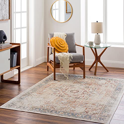 Surya Bridgetown Teppich waschbar in Waschmaschine - Vintage Boho Teppich Wohnzimmer, Esszimmer, Küche - Traditionelle Teppiche, Orientalischer Style, Teppich Groß 120x170cm, Braun von Surya