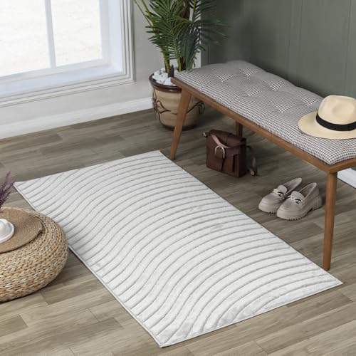 Livabliss Chicago Outdoor Teppich wetterfest - In und Outdoor Teppich für Balkon 80x150 cm, Terrasse, Garten, Küche - Teppiche Boho Style für draußen - Weiß Livabliss Chicago Outdoor Teppich wetterfest - In und Outdoor Teppich für Balkon 80x150 cm, Terrasse, Garten, Küche - Teppiche Boho Style für draußen - Weiß von Livabliss