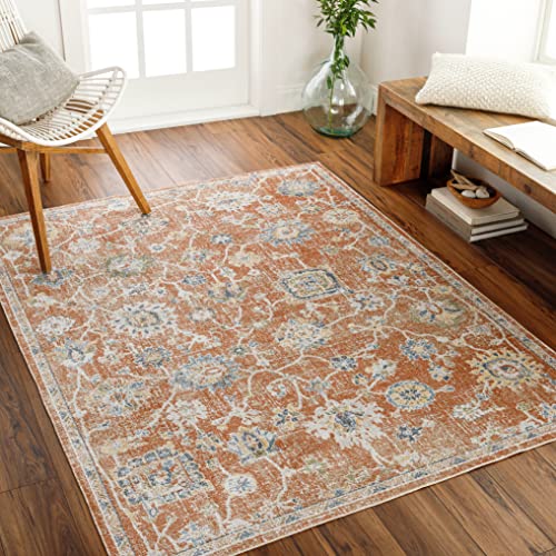 Surya Dakar Vintage Teppich - Teppich Wohnzimmer, Esszimmer, Flur, Rugs Living Room - Boho Teppich Orientalisch Style, Kurzflor Carpet - Bunter Teppich Grau, Braun, 200x275cm von Artistic Weavers