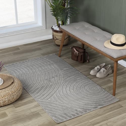 Livabliss Outdoor Teppich wetterfest, Denver - In und Outdoor Teppich für Balkon 80x150 cm, Terrasse, Garten, Küche - Outdoor Teppich Boho Style, Teppich für draußen - Teppich Grau Livabliss Outdoor Teppich wetterfest, Denver - In und Outdoor Teppich für Balkon 80x150 cm, Terrasse, Garten, Küche - Outdoor Teppich Boho Style, Teppich für draußen - Teppich Grau von Livabliss