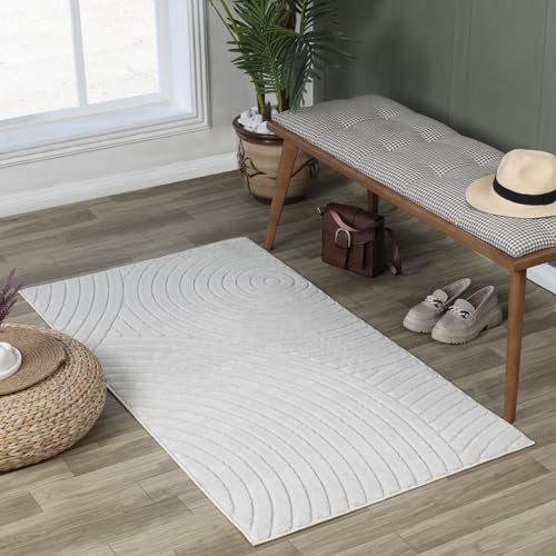 Livabliss Outdoor Teppich wetterfest, Denver - In und Outdoor Teppich für Balkon 80x150 cm, Terrasse, Garten, Küche - Outdoor Teppich Boho Style, Teppich für draußen - Teppich Weiß Livabliss Outdoor Teppich wetterfest, Denver - In und Outdoor Teppich für Balkon 80x150 cm, Terrasse, Garten, Küche - Outdoor Teppich Boho Style, Teppich für draußen - Teppich Weiß von Livabliss