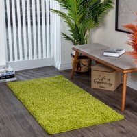 Surya Hochflor-Teppich "UNI CHIC 2307", rechteckig, Flauschig, Langflor, Weich, Wohnzimmer Flurteppich, Grün von Surya