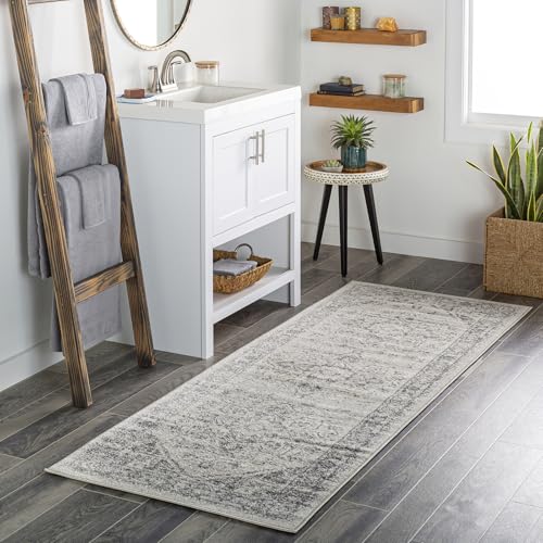 Livabliss Khartoum Vintage 80x150 cm – Boho Kurzflor mit orientalischem Muster in Grau & Beige Livabliss Khartoum Vintage 80x150 cm – Boho Kurzflor mit orientalischem Muster in Grau & Beige von Livabliss