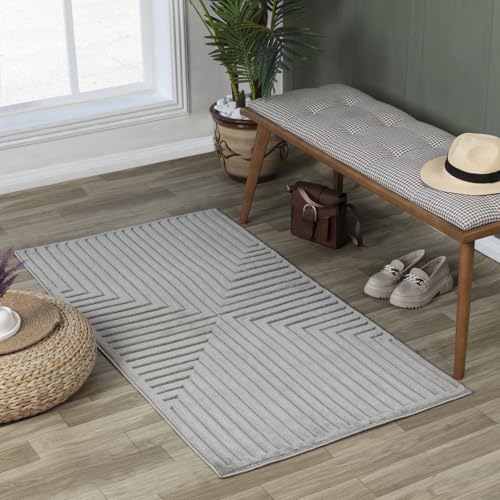 Livabliss Lenox Outdoor Teppich wetterfest - In und Outdoor Teppich für Balkon 80x150 cm, Terrasse, Garten, Küche - Teppiche Boho Style für draußen - Grau Livabliss Lenox Outdoor Teppich wetterfest - In und Outdoor Teppich für Balkon 80x150 cm, Terrasse, Garten, Küche - Teppiche Boho Style für draußen - Grau von Livabliss