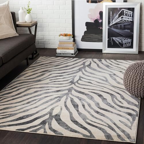 Livabliss Luanda Teppich Wohnzimmer Boho, großer Teppich Schlafzimmer 140x200 cm - Teppich für Esszimmer mit geometrischem Muster, Skandinavischer Wohnzimmerteppich modern in Grau, Schwarz und Beige Livabliss Luanda Teppich Wohnzimmer Boho, großer Teppich Schlafzimmer 140x200 cm - Teppich für Esszimmer mit geometrischem Muster, Skandinavischer Wohnzimmerteppich modern in Grau, Schwarz und Beige von Livabliss