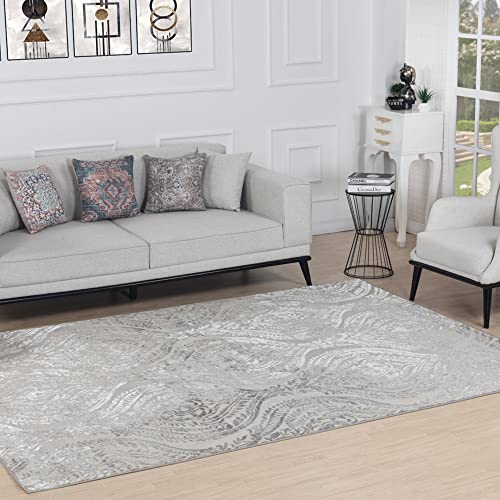 Surya Meknes Vintage Teppich - Teppich Wohnzimmer, Esszimmer, Flur, Rugs Living Room - Boho Teppich Orientalisch Style, Kurzflor Carpet - Hellbeige 120x170cm von Surya