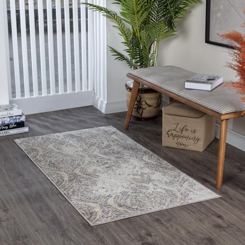 Livabliss Meknes Vintage Teppich Groß - Orientalischer Boho für Wohnzimmer, Esszimmer, Schlafzimmer - 80x150 cm, Kurzflor, Einfache Pflege - Muster in Hellbeige Livabliss Meknes Vintage Teppich Groß - Orientalischer Boho für Wohnzimmer, Esszimmer, Schlafzimmer - 80x150 cm, Kurzflor, Einfache Pflege - Muster in Hellbeige von Livabliss