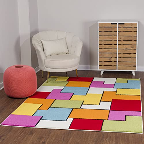 Livabliss Montpellier Teppich Wohnzimmer Boho, großer Teppich Schlafzimmer 160x213 cm - Teppich für Esszimmer mit geometrischem Muster, Skandinavischer Wohnzimmerteppich modern in Vielfarbig Livabliss Montpellier Teppich Wohnzimmer Boho, großer Teppich Schlafzimmer 160x213 cm - Teppich für Esszimmer mit geometrischem Muster, Skandinavischer Wohnzimmerteppich modern in Vielfarbig von Livabliss