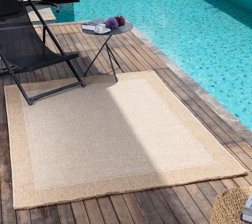 Surya Sydney Teppich Schlafzimmer, Wohnzimmer, Esszimmer, Flur - Moderne Boho Teppich Geometrisches Muster - Weicher Skandinavisch Wohnzimmerteppich Braun, Beige - Carpet 156x207cm Groß Teppich von Surya