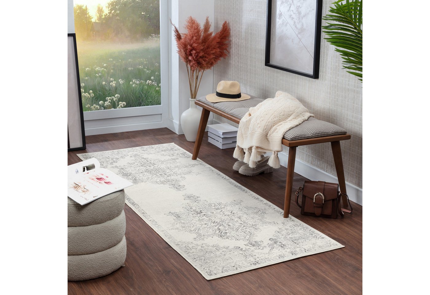 Livabliss Teppich KOTA, rechteckig, Höhe: 9 mm, Vintage Orientteppich, Kurzflor Boho Wohnzimmerteppich, Läufer Livabliss Teppich KOTA, rechteckig, Höhe: 9 mm, Vintage Orientteppich, Kurzflor Boho Wohnzimmerteppich, Läufer von Livabliss