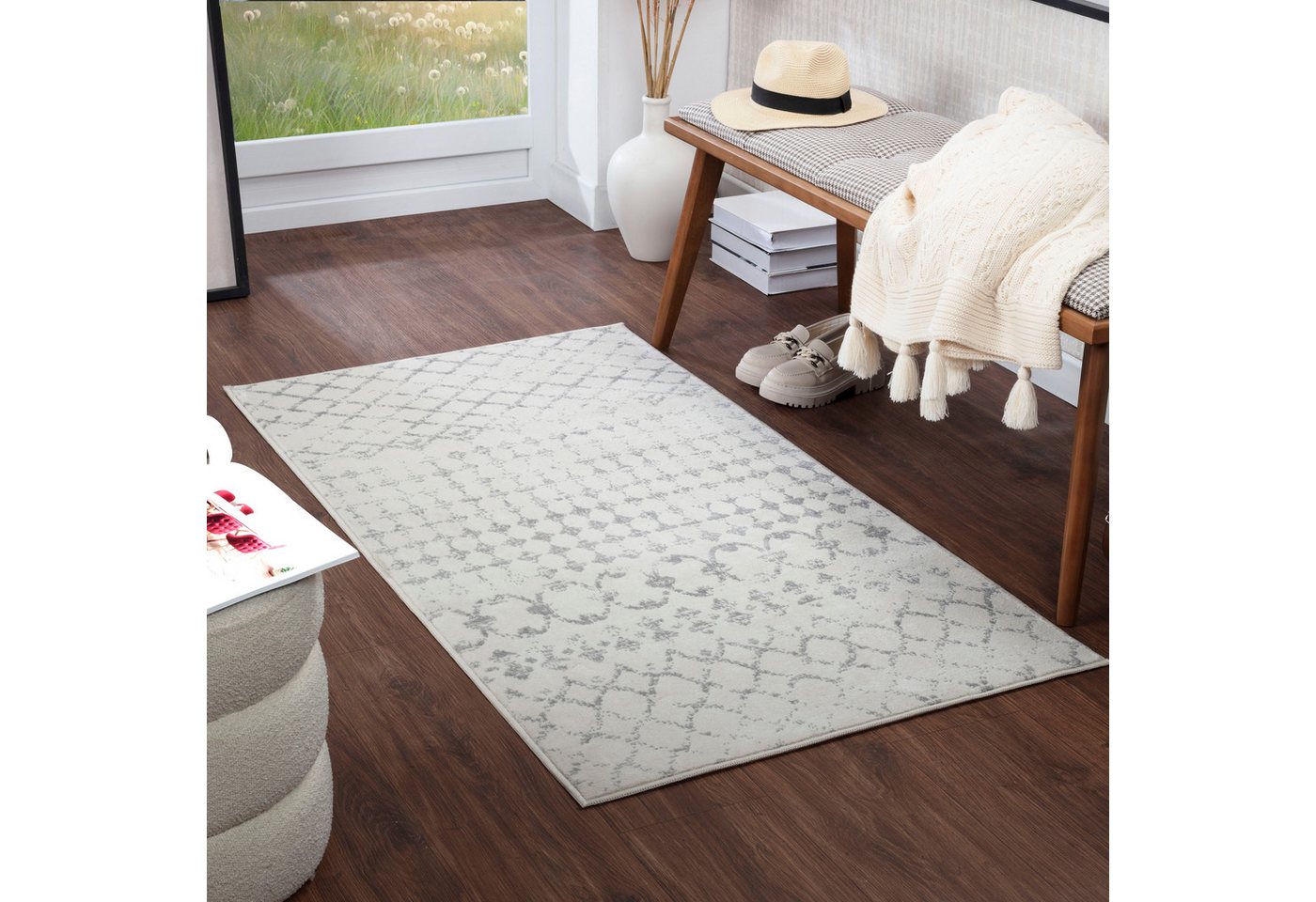 Livabliss Teppich LYON, rechteckig, Höhe: 9 mm, Berber, Ethnisch Boho Kurzflor Wohnzimmerteppich, Schlafzimmer Livabliss Teppich LYON, rechteckig, Höhe: 9 mm, Berber, Ethnisch Boho Kurzflor Wohnzimmerteppich, Schlafzimmer von Livabliss