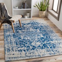 Surya Teppich "Traditional", rechteckig, Boho Kurzflor Orientteppich, Wohnzimmer, Schlafzimmer, Blau von Surya