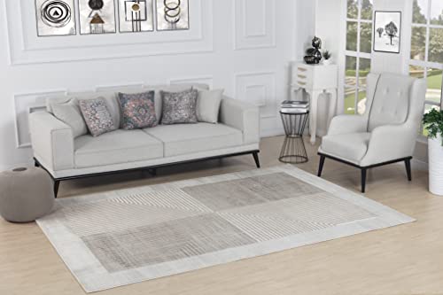 Surya Tetouan Teppich Schlafzimmer, Wohnzimmer, Esszimmer, Flur - Moderne Boho Teppich Geometrisches Muster - Weicher Skandinavisch Wohnzimmerteppich Beige - Carpet 120x170cm Groß Teppich von Surya