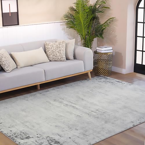 Surya Utrecht Teppich Wohnzimmer Modern – Abstrakt Design in Marmor Optik für Esszimmer, Schlafzimmer, Wohnzimmerteppich – weicher Marmor Teppich Groß 120x170cm Blau, Grau, ROM2393-31157 von Livabliss
