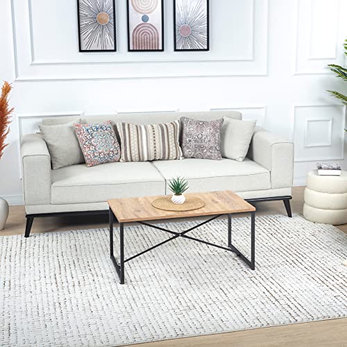 Surya Zadar Teppich Wohnzimmer Modern – Abstrakt Design in Marmor Optik für Esszimmer, Schlafzimmer, Wohnzimmerteppich – weicher Marmor Teppich Groß 160x213cm Carpet, Crème, Orange, Braun von Surya