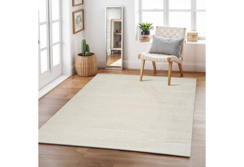 Livabliss Teppich MONACO, rechteckig, Höhe: 14 mm, Skandinavischer Teppich, Kurzflor Boho-Wohnzimmerteppich von Livabliss