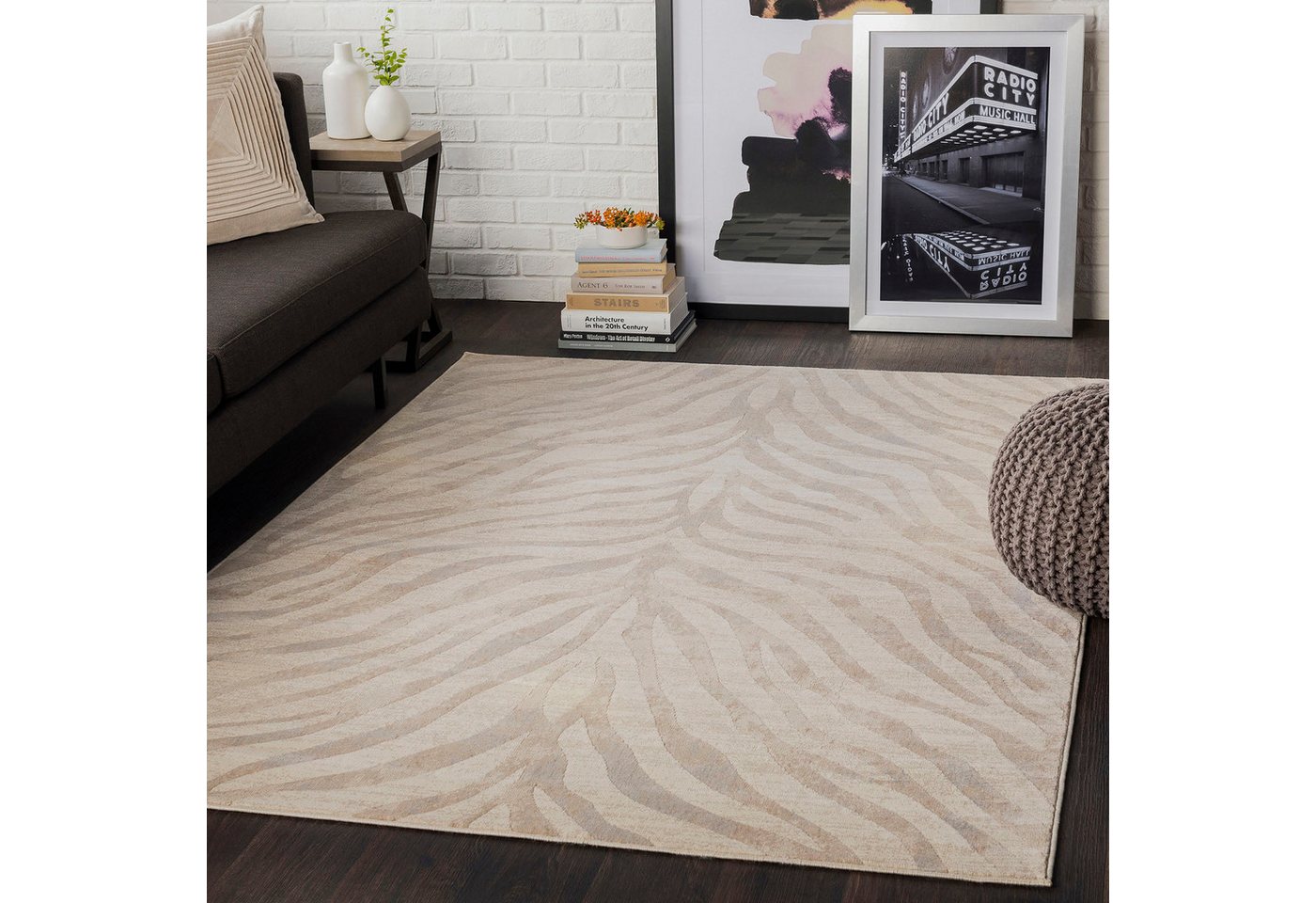 Teppich Animal Skin, Surya, rechteckig, Höhe: 11 mm, Skandi Design, Modern Boho Kurzflor Wohnzimmerteppich, Schlafzimmer von Surya