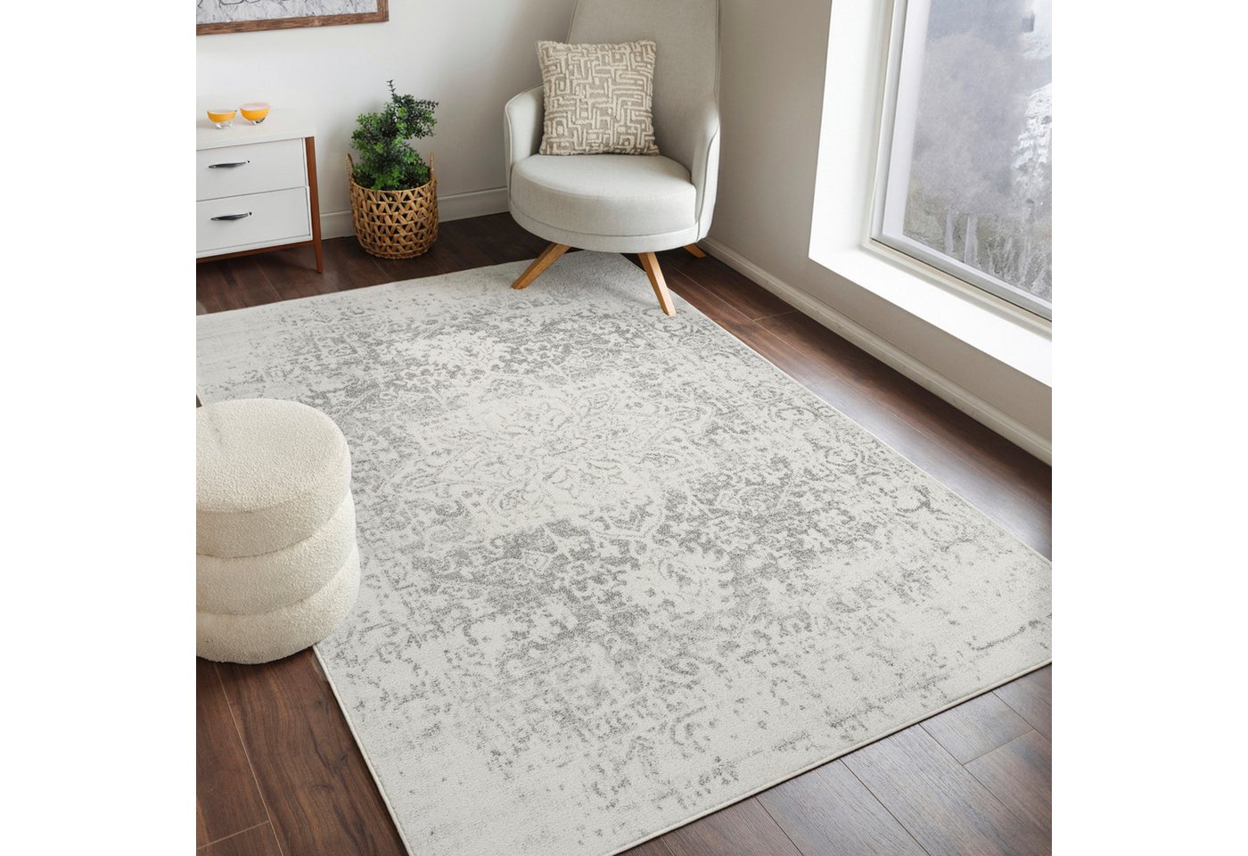 Livabliss Teppich SYRACUSA, rechteckig, Höhe: 12 mm, Kurzflor Orientteppich, Wohnzimmer, Schlafzimmer, Orange von Livabliss