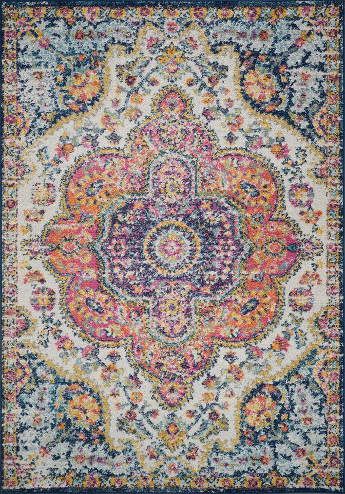 Livabliss Teppich RABAT, rechteckig, Höhe: 8 mm, Vintage Orientteppich, Kurzflor Boho Wohnzimmerteppich, Läufer von Livabliss