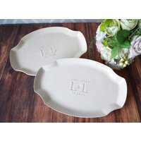 Eltern-Hochzeitsgeschenk - Set Personalisierter Platten | 2 Mit Initialen Und Datum von Susabellas