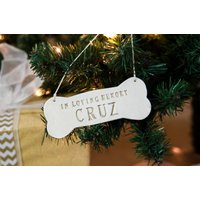 In Liebevoller Erinnerung - Große Personalisierte Hunde Weihnachtsverzierung Mit Namen von Susabellas