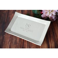 Jubiläumsgeschenk Oder Signatur-Gästebuch-Platte - Rechteckige Personalisierte Platte von Susabellas