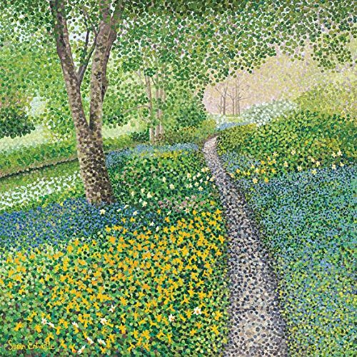 Susan Entwistle Art "Daffodil Path Limited Edition Leinwandbild, Mehrfarbig, 50 x 50 cm von Susan Entwistle Art