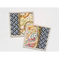 Paisley Patchwork Topflappen, Blumen Und Boho Patchwork, Gequiltete Untersetzer - Set Aus Zwei Stück von SusanStahlDesign
