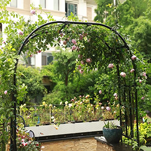 Stabil Rosenbogen, Wetterfeste Torbogen-Gartendekoration, Metall Pergola Laube Gartenbogen, Für Kletterpflanzen Und Rosen 120 150 180 200 220 240 250 280 300 320cm Breit von Susany