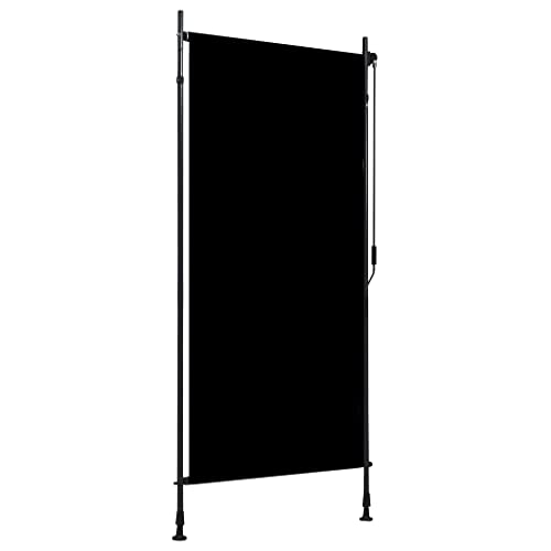 Susany Außenrollo Senkrechtmarkise Sonnenschutzrollo Balkonrollo Screen Rollo Sonnen-und Sichtschutz Beschattung Sonnenschutz Außen Balkon Outdoor Rollo 100 x 270 cm Anthrazit von Susany