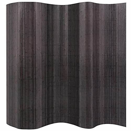 Susany Bambus Raumteiler Trennwand Paravent Bambus-Sichtschutz Wand 250 × 195 cm,Stellwand Raumtrenner Sichtschutzwand 250 x 165 cm (B x H),Grau von Susany