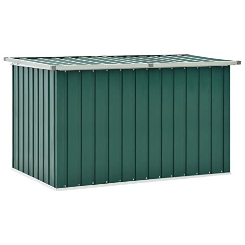Susany Gartenbox Metall Aufbewahrungsbox Gartentruhe Kissenbox Auflagenbox Gartenmöbel Grün 149 x 99 x 93 cm von Susany