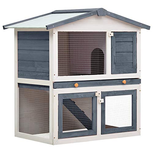 Susany Kleintierstall Hasenhaus 2 Ebenen 94 x 60 x 98 cm Mit 3 Türen aus Holz ist perfekt für kleinere Haustiere,Kaninchenstall Kleintierhaus Hasenstall Mit Rampe für den Zugang zum Obergeschoss Susany Kleintierstall Hasenhaus 2 Ebenen 94 x 60 x 98 cm Mit 3 Türen aus Holz ist perfekt für kleinere Haustiere,Kaninchenstall Kleintierhaus Hasenstall Mit Rampe für den Zugang zum Obergeschoss von Susany