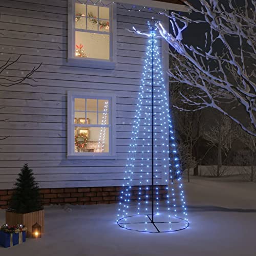Susany LED Weihnachtsbaum Kegelform, Christbaum LED, Christbaumbeleuchtung, New Year Dekoration Lichterkette 8 Modi wasserdichte Für Innen Außen, Blau 310 LEDs 100x300 cm von Susany