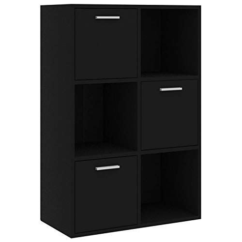 Susany Lagerschrank Schrank Büroregal Lagerregal Kinderregal 60 x 29,5 x 90 cm Mit 6 Fächer,Bücherregal Aktenschrank Mehrzweckschrank Mit 3 offenen Würfeln und 3 Würfeln mit Türen,Spanplatte von Susany