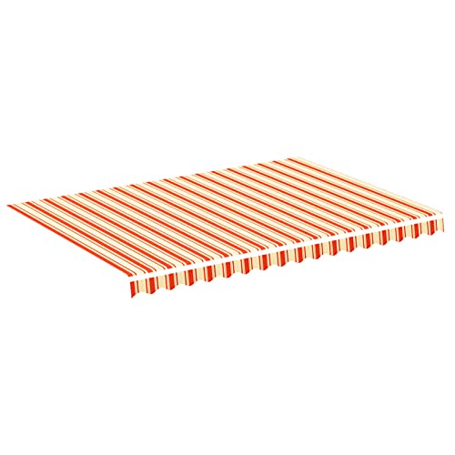 Susany Markisenbespannung Sonnenschutz Markisenstoff Markisentuch Markise Canvas (Ohne Rahmen) Gelb und Orange 3,5x2,5 m von Susany