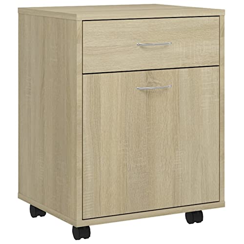 Susany Rollschrank mit 1 Tür 1 Schublade Rollcontainer Büroschrank Aktenschrank Bürocontainer Schrank Büro Sonoma-Eiche 45x38x54cm Spanplatte Susany Rollschrank mit 1 Tür 1 Schublade Rollcontainer Büroschrank Aktenschrank Bürocontainer Schrank Büro Sonoma-Eiche 45x38x54cm Spanplatte von Susany