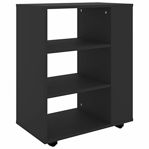 Susany Rollschrank mit Ablagen Aufbewahrungschrank Aktenschrank mobiler Büroschrank Bürocontainer mit Rollen fürs Büro, Arbeitszimmer Schwarz 60x35x75 cm Spanplatte Susany Rollschrank mit Ablagen Aufbewahrungschrank Aktenschrank mobiler Büroschrank Bürocontainer mit Rollen fürs Büro, Arbeitszimmer Schwarz 60x35x75 cm Spanplatte von Susany