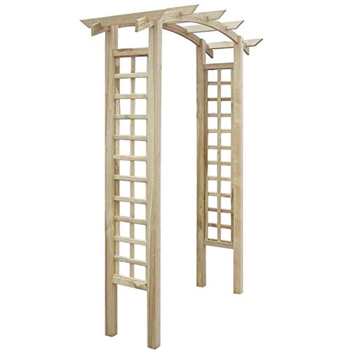 Susany Rosenbogen Holz Pergola Rankgitter Spalier Torbogen Garten Rankhilfe 150 x 50 x 220 cm für Rankpflanzen von Susany