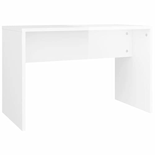 Susany Schminkhocker Hocker Frisierhocker Schminktisch Polsterhocker Sitzhocker Schminkbank Sitzbank 70 x 35 x 45 cm (L x B x H) Holzwerkstoff Hochglanz-Weiß von Susany