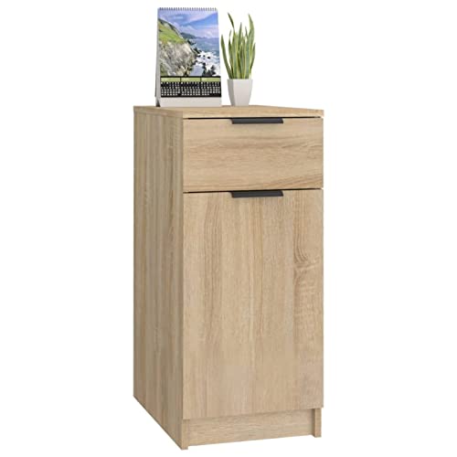 Susany Schreibtischschrank Aktenschrank,Büroschrank Mehrzweckschrank Bücherschrank Standschrank Schubladenschrank 33,5 x 50 x 75 cm (B x T x H) Holzwerkstoff Sonoma-Eiche von Susany