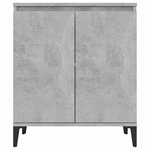 Susany Sideboard mit 2 Türen, Kommode Anrichte Mehrzweckschrank Schrank Spanplatte Betongrau 60x35x70 cm von Susany