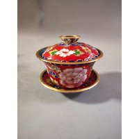 Kollektion Kupfer Cloisonne Teetasse Bezug Schale Kaffeetasse Handgefertigt Fein Wertvoll Für Sammlung Gf von Susiepingg