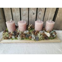 Adventskranz Advent Weihnachten Natur Tablett Karamell Gold Hirsch Adventskranz Advent Weihnachten Natur Tablett Karamell Gold Hirsch von SusisZauberstueberl