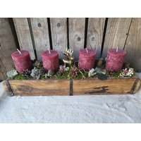 Ziegelform Adventskranz Bordeaux Hirsch Ziegelform Adventskranz Bordeaux Hirsch von SusisZauberstueberl