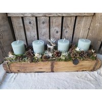Ziegelform Adventskranz Salbei Moos Ziegelform Adventskranz Salbei Moos von SusisZauberstueberl